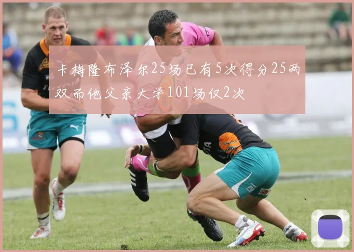 卡梅隆布泽尔25场已有5次得分25两双而他父亲大学101场仅2次